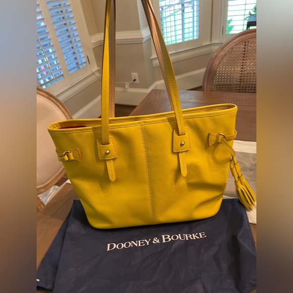 Dooney & Bourke Bags Dooney And Bourke Leather Yellow Tote Purse